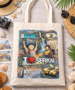🛍️ Tote Bag Sefrou – Sac en toile pratique et élégant